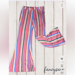 Fancysac Multicolor Striped Wide Leg Pants
